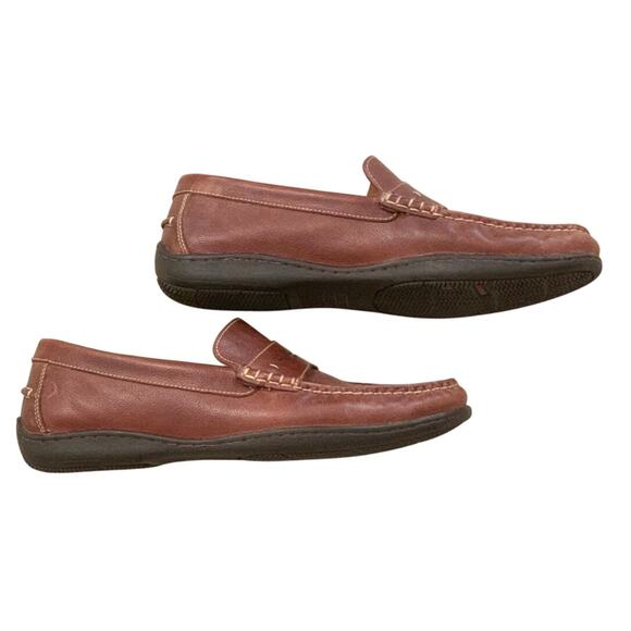 Johnston & Murphy Mens Shoes Size 11 Brown Leather Penny Loafers Classic Casual - Picture 4 of 14